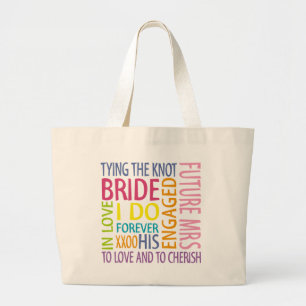 Bolso De Tela Gigante Boda de Bride Sentiments