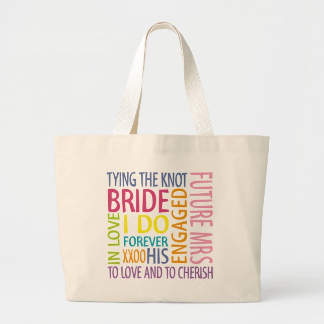 Bolso De Tela Gigante Boda de Bride Sentiments (Frente)
