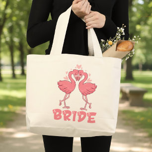 Bolso De Tela Gigante Boda de flamenco lindo playa tropical novia
