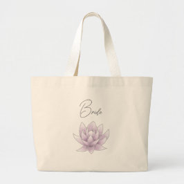 Bolso De Tela Gigante Boda Rosa Lotus Bride