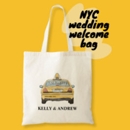 Bolso De Tela Gigante Boda Tote Bag de Nueva York recién casado