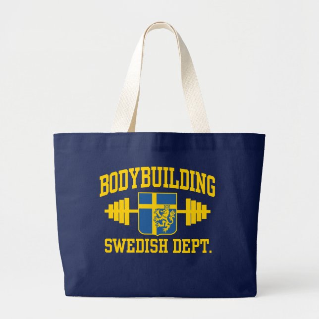 Bolso De Tela Gigante Bodybuilder de Suecia (Frente)