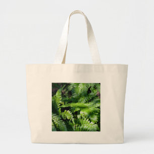 Bolso De Tela Gigante Boho botánico de Spring Green Ferns