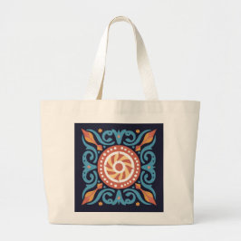 Bolso De Tela Gigante Boho Tile Tote Bag