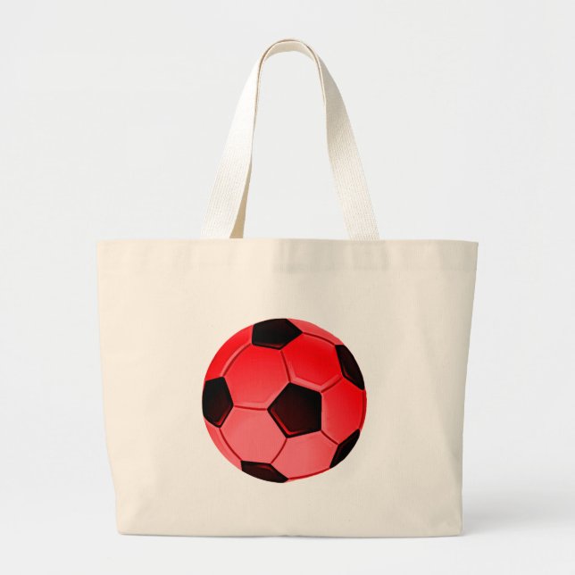 Bolso De Tela Gigante Bola de Fútbol Red American o Association (Frente)