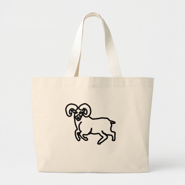 Bolso De Tela Gigante Bold Ram Zodiac Tote Bag (Frente)