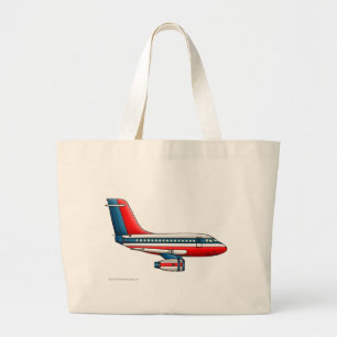 Bolso De Tela Gigante Bolsos/totes del avión del avión de pasajeros de