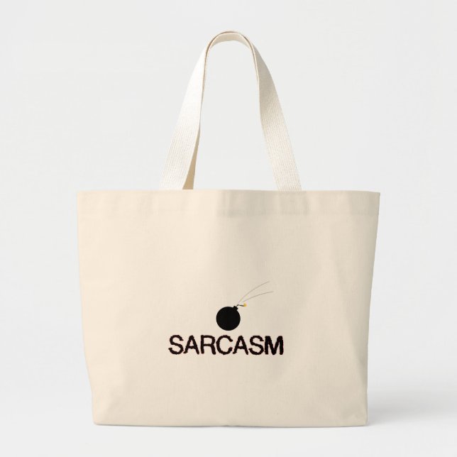 Bolso De Tela Gigante Bomba de sarcasmo (Frente)