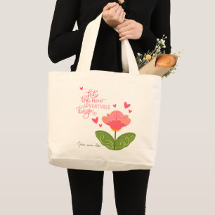Bolso De Tela Gigante Bonito Aventuras Florales Nombre De Inespiritivida