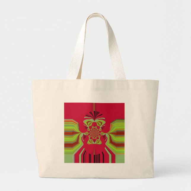 Bolso De Tela Gigante Bonito Patrón rojo Hakuna Matata (Frente)