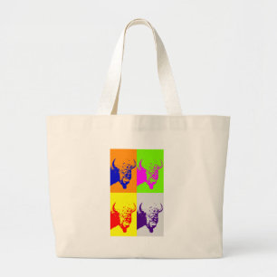 Bolso De Tela Gigante Bono de búfalo de arte pop de 4 colores