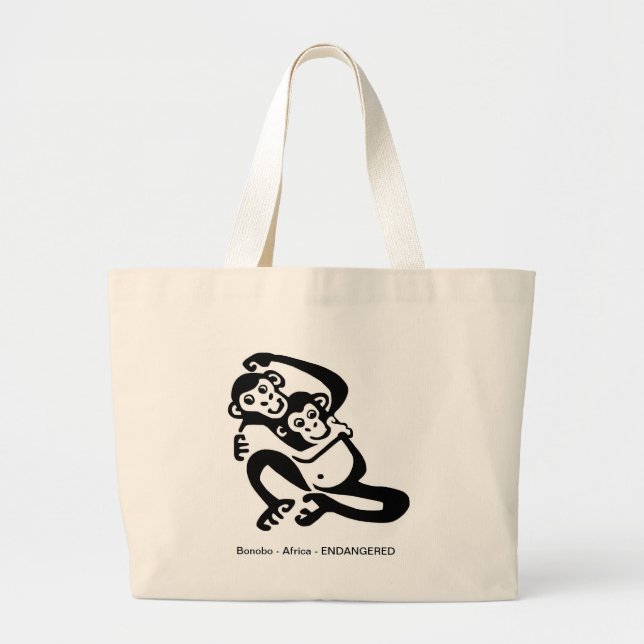 Bolso De Tela Gigante BONOBO gráfico - Chimpanzee - Primado - (Frente)