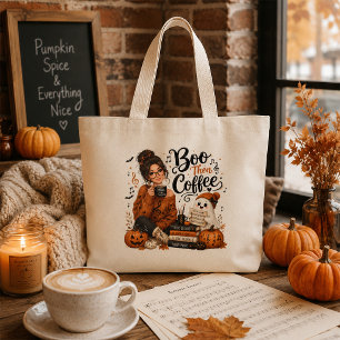 Bolso De Tela Gigante Boo Luego Café Profesor de Música de Halloween