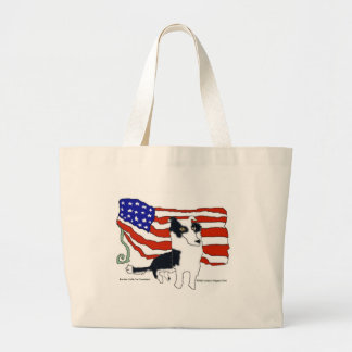 Bolso De Tela Gigante Border collie para el presidente