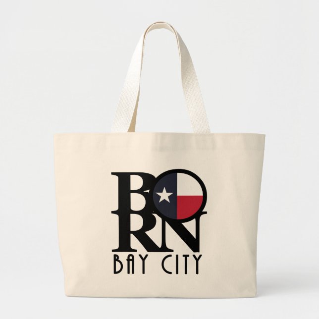 Bolso De Tela Gigante BORN Bay City Texas (Frente)