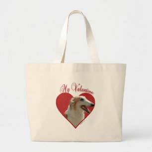 Bolso De Tela Gigante Borzoi Valentine