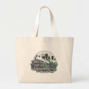 Bolso De Tela Gigante Boston City Massachusetts Estados Unidos