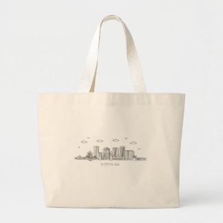 Bolso De Tela Gigante Boston city skyline tote bag