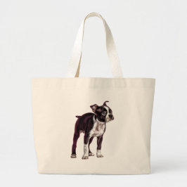 Bolso De Tela Gigante Boston Terrier