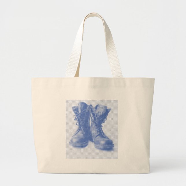 BOLSO DE TELA GIGANTE BOTAS DE COMBATE (Frente)