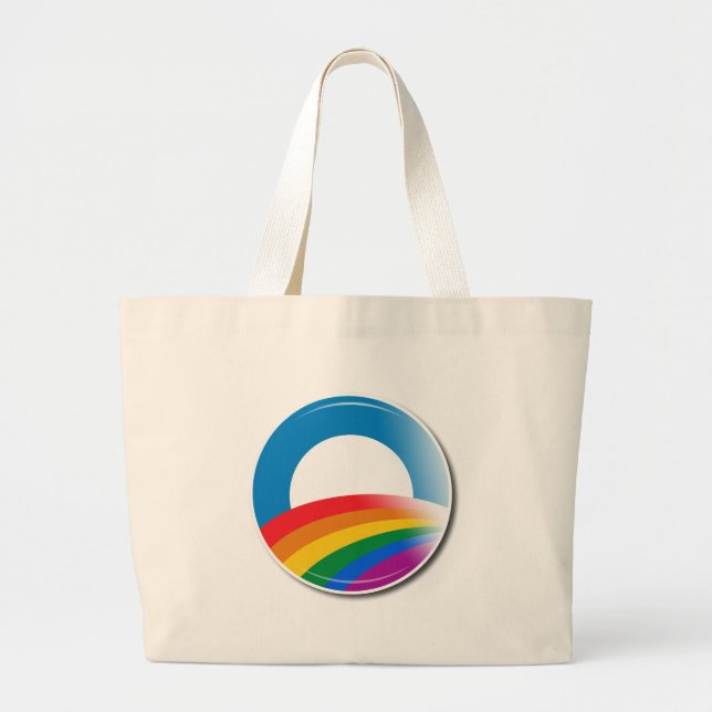 Bolso De Tela Gigante Botón del orgullo de Obama (Frente)
