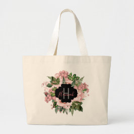 Bolso De Tela Gigante Bouquet floral rosa Rubor personalizado