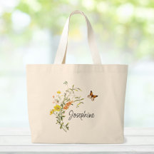 Bouquet Wildflowers Bridesmaid Tote Bag