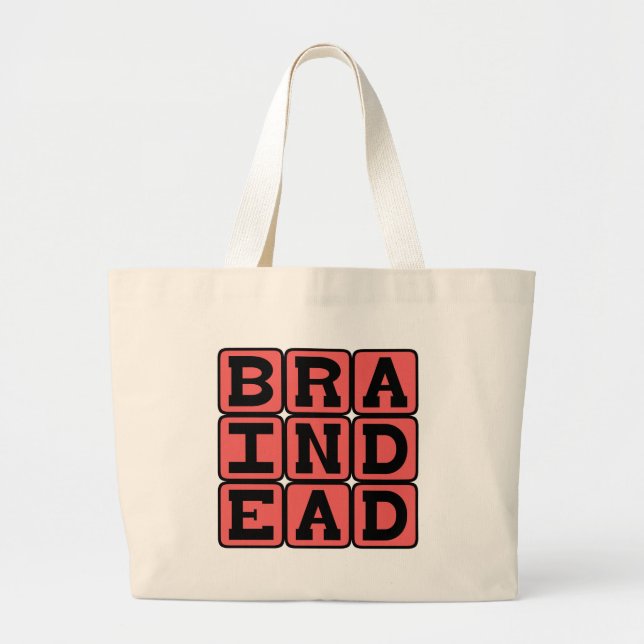 Bolso De Tela Gigante Braindead, no mucho arriba (Frente)