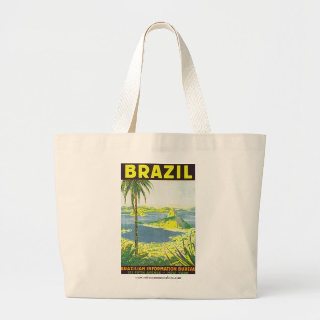 Bolso De Tela Gigante Brasil (Frente)