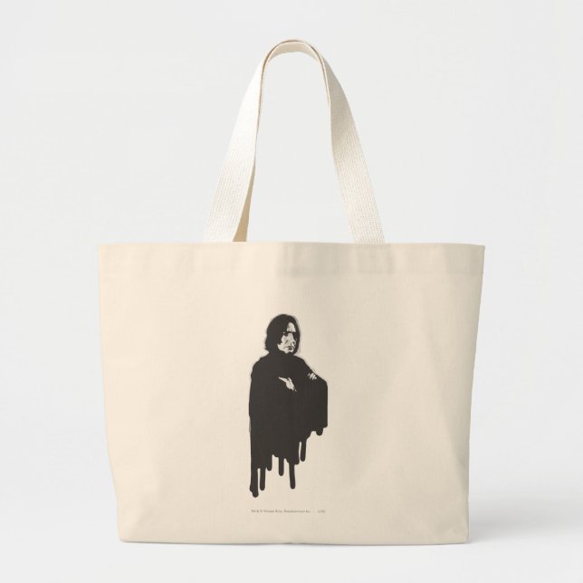 Bolso De Tela Gigante Brazos de Snape severos cruzados B-W (Frente)