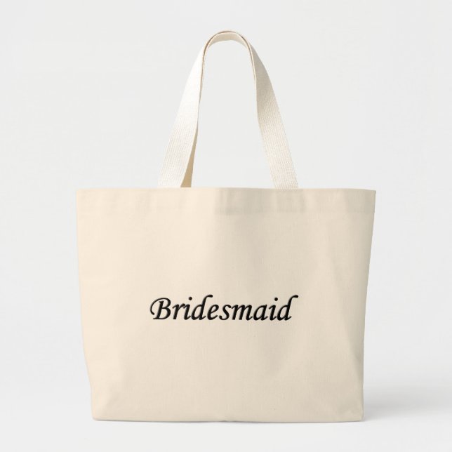 Bolso De Tela Gigante Bridesmaid Black w Gray (Frente)