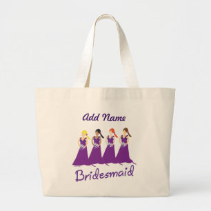 Bolso De Tela Gigante Bridesmaids en Purple