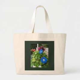 Bolso De Tela Gigante Brilliant Blue Morning Glories