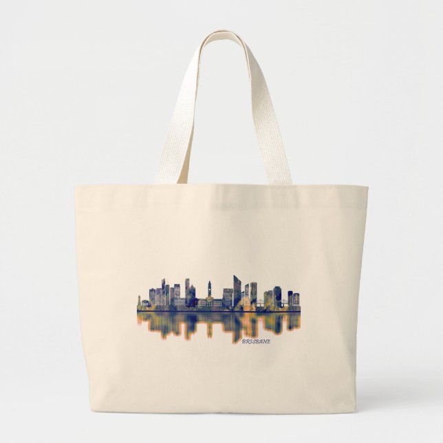 Bolso De Tela Gigante Brisbane Skyline (Frente)