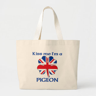 Bolso De Tela Gigante Británicos personalizados me besan que soy paloma