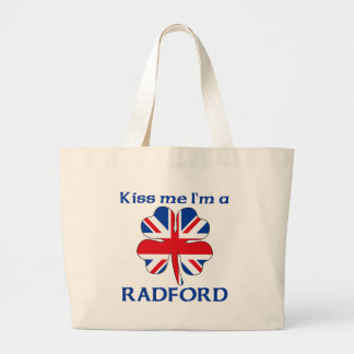 Bolso De Tela Gigante Británicos personalizados me besan que soy Radford