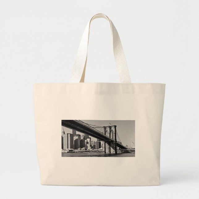 Bolso De Tela Gigante Brooklyn Bridge New York (Frente)