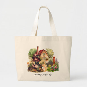 Bolso De Tela Gigante Bruja Linda y Zorro