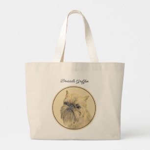 Bolso De Tela Gigante Bruselas Griffon Pintura Rough Cute Dog Art