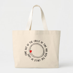 Bolso De Tela Gigante Buen Texto En El Círculo Del Amor