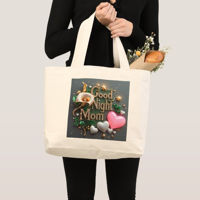 Bolso De Tela Gigante Buenas Noches, Mamá - Edición Glamour Tote Bag (Anverso (producto))