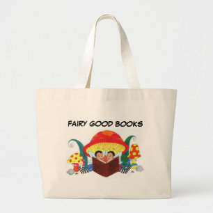 BOLSO DE TELA GIGANTE BUENOS LIBROS DE HADAS