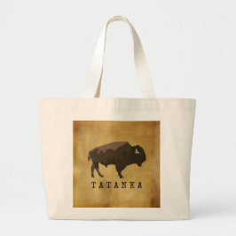 Bolso De Tela Gigante Búfalo nativo americano | Bison | Dibujo de Tatank