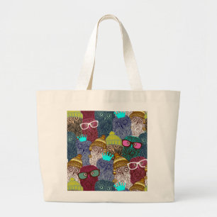 Bolso De Tela Gigante Búho en la corona