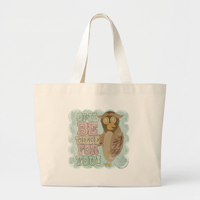 Bolso De Tela Gigante ¡Búho estará ahí por ti! (Frente)