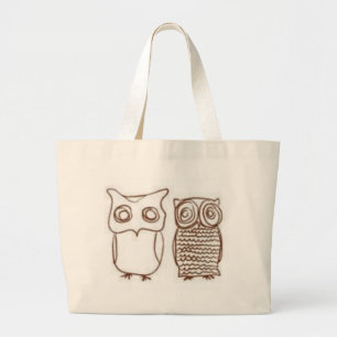 Bolso De Tela Gigante Búhos