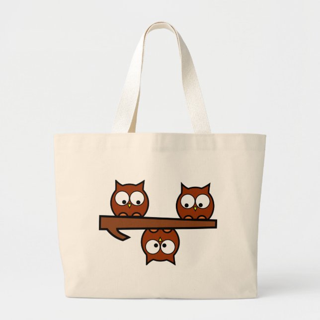 Bolso De Tela Gigante Búhos peculiares (Frente)