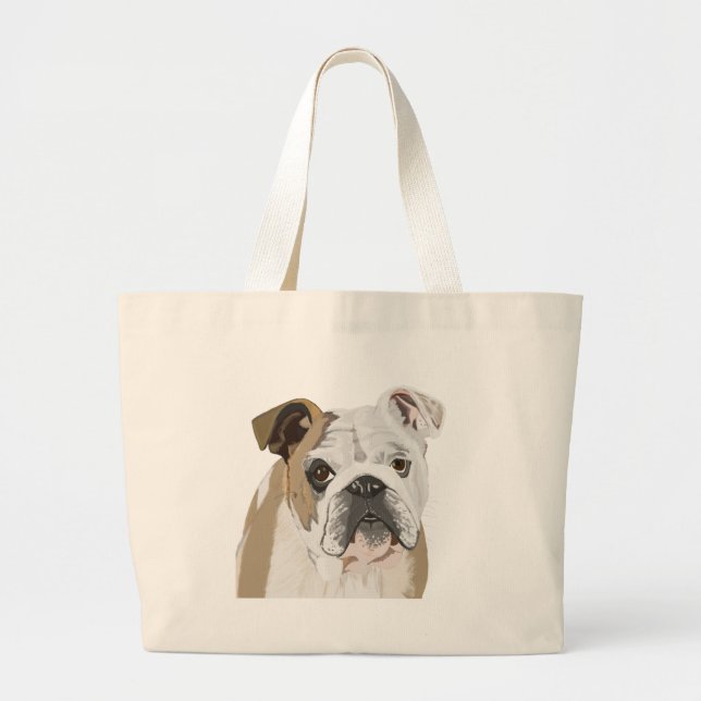 Bolso De Tela Gigante Bulldog inglés (Frente)