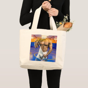 Bolso De Tela Gigante bulto muscular de hombre de SlipperyJoe's abdomina