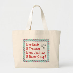 Bolso De Tela Gigante bunco que necesita a un terapeuta